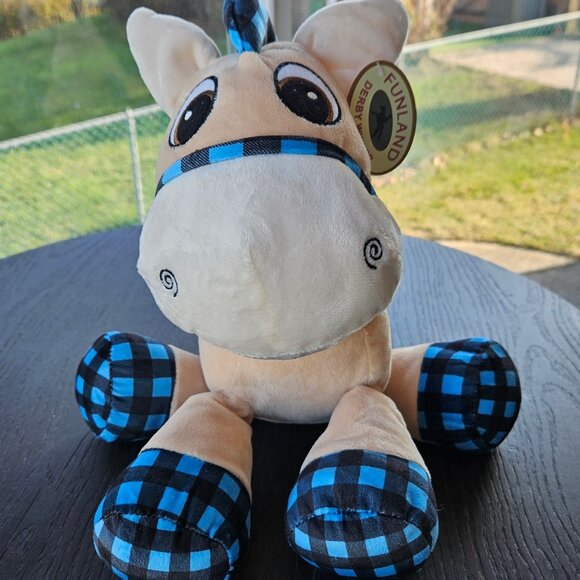 Goffa Funland Derby Horse Stuffed Plush NWT - Picture 1 of 10